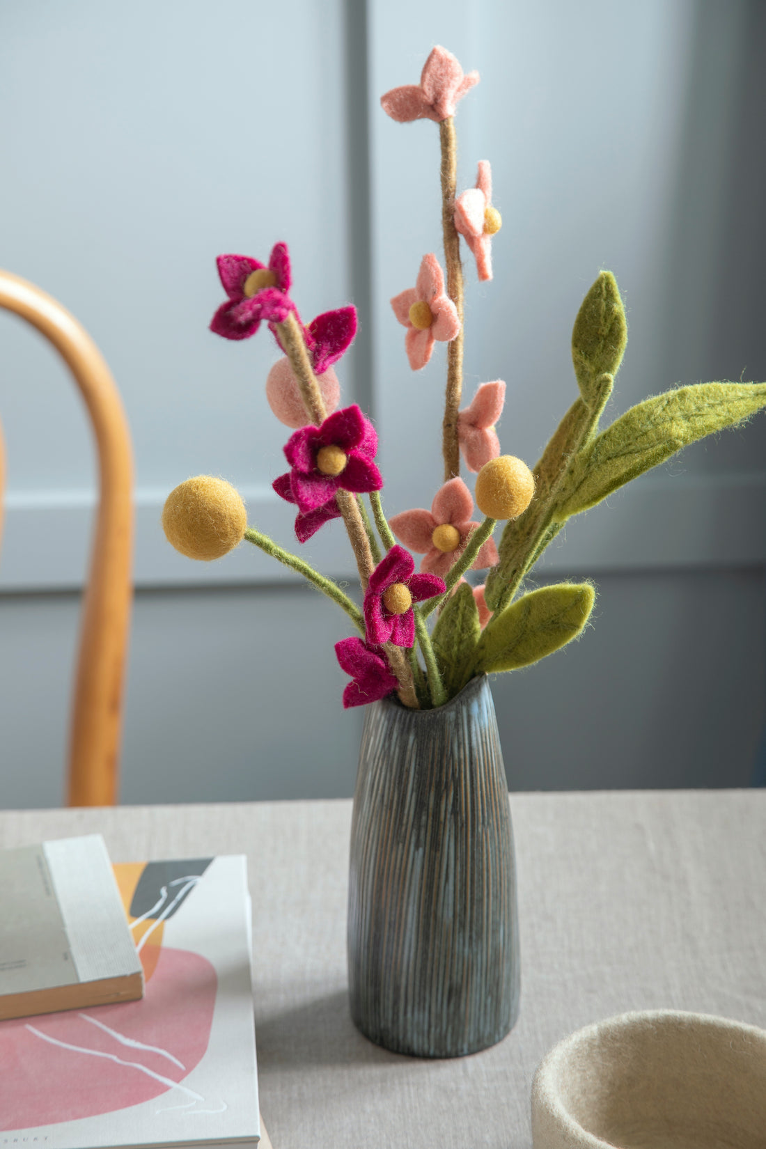 Fleur en feutrine "Tige en fleurs"