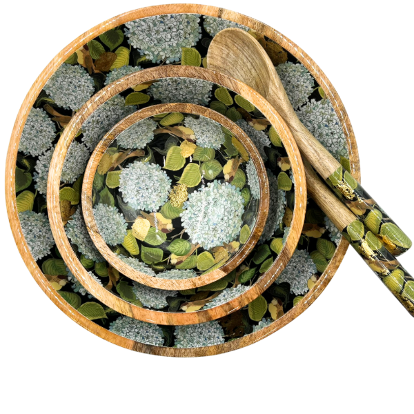 Saladier en manguier laqué XL (35 cm)