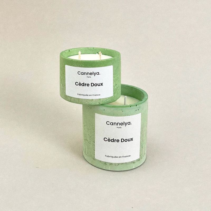 Bougie - Pot en béton (S)