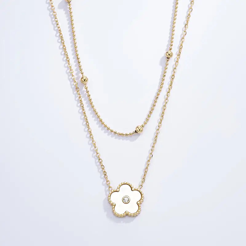 Collier double rang  FLEUR