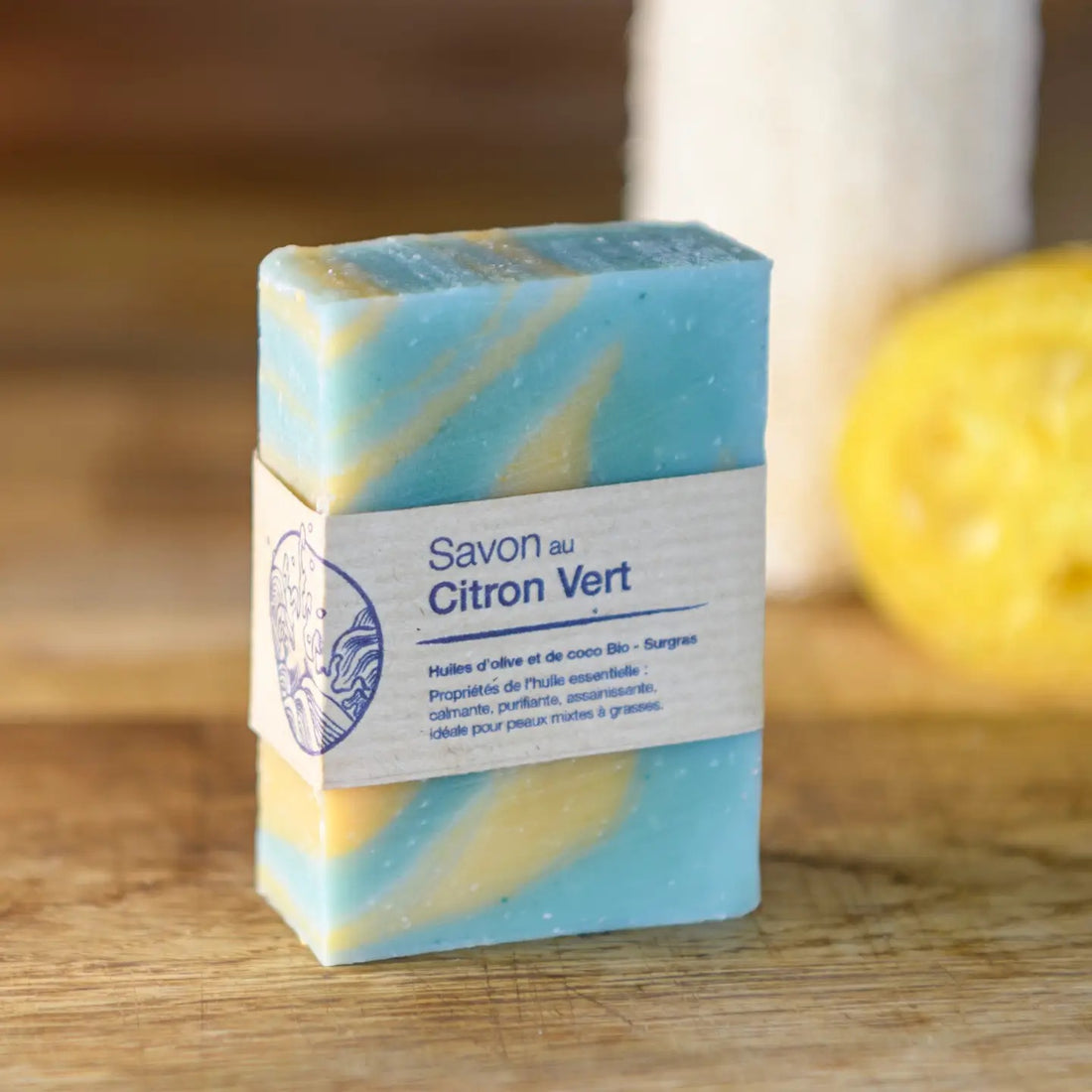Pain de Savon décoré - Citron Vert