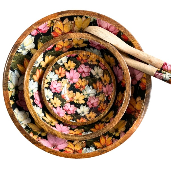 Saladier en manguier laqué (25 cm)