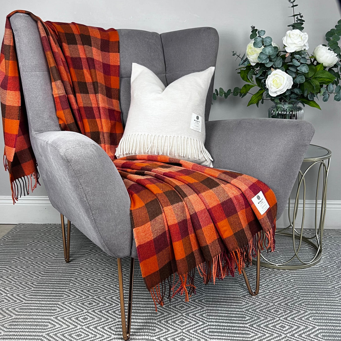 Lambswool Throw Starburst Check
