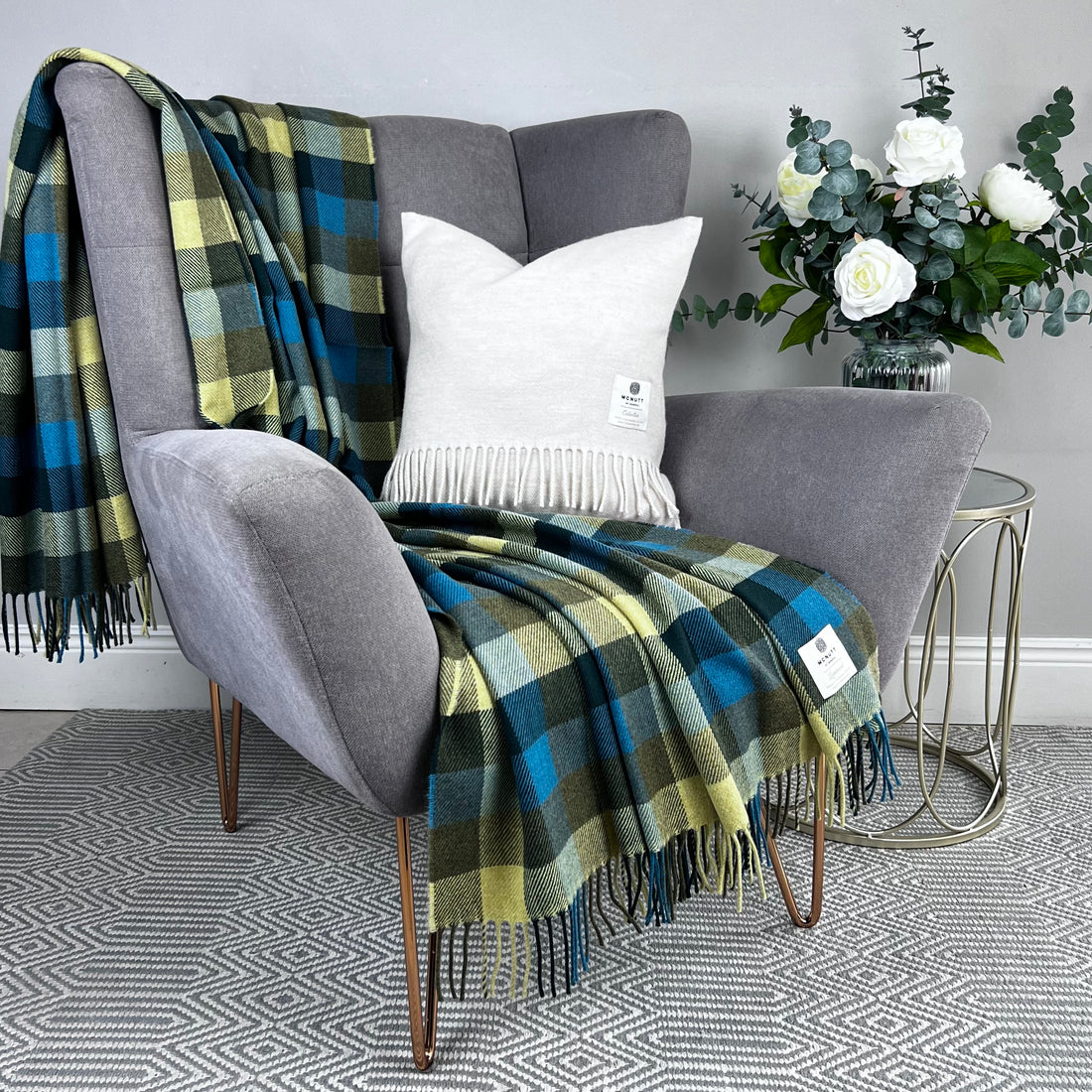 Lambswool Throw Starburst Check