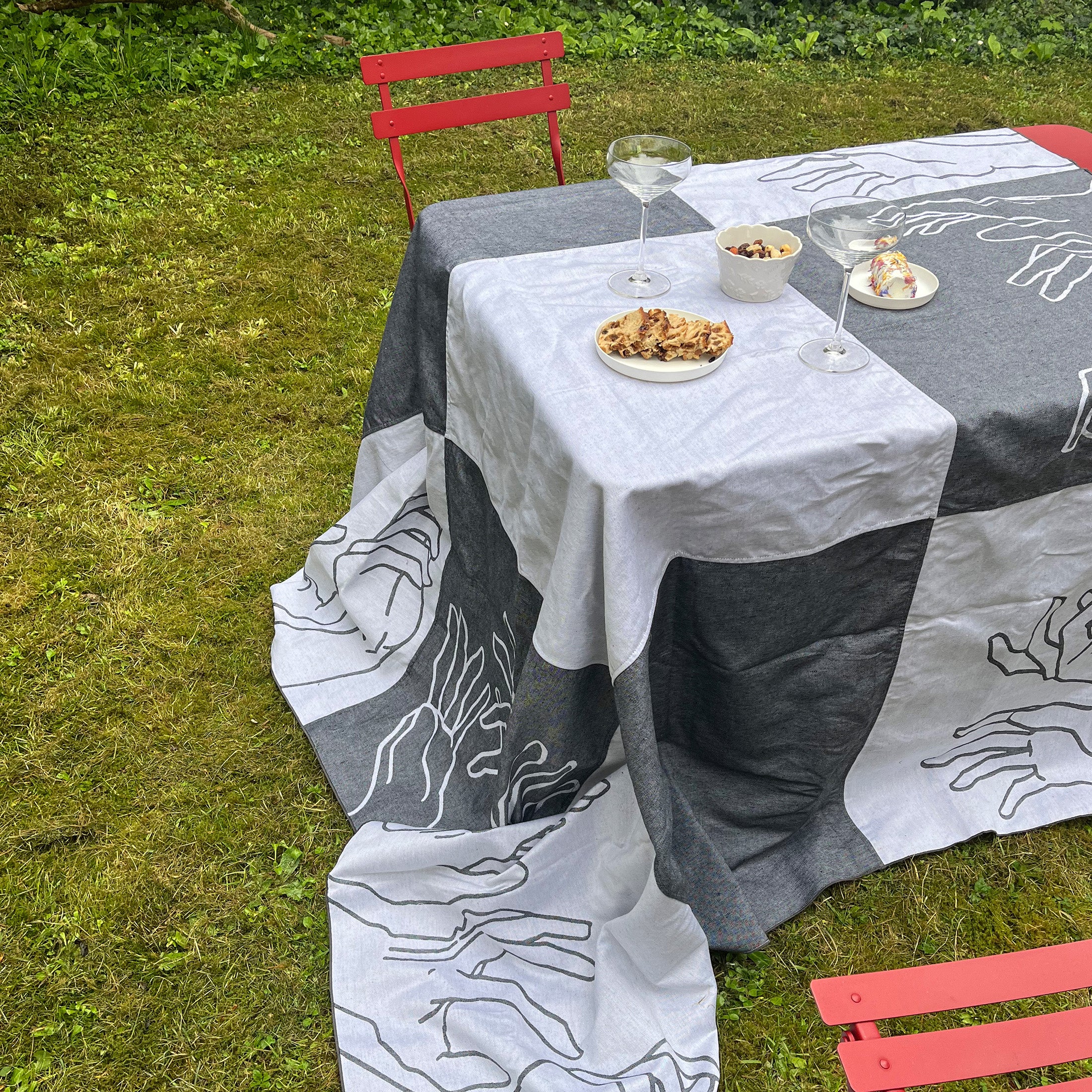 Nappe réversible en jacquard