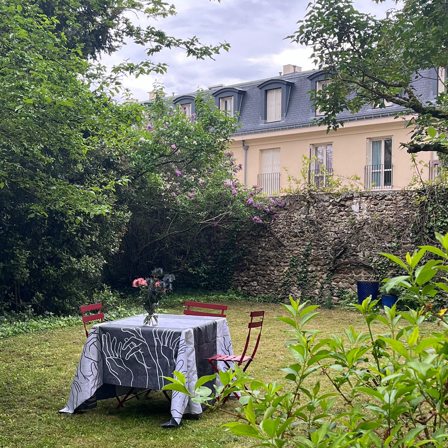 Nappe réversible en jacquard