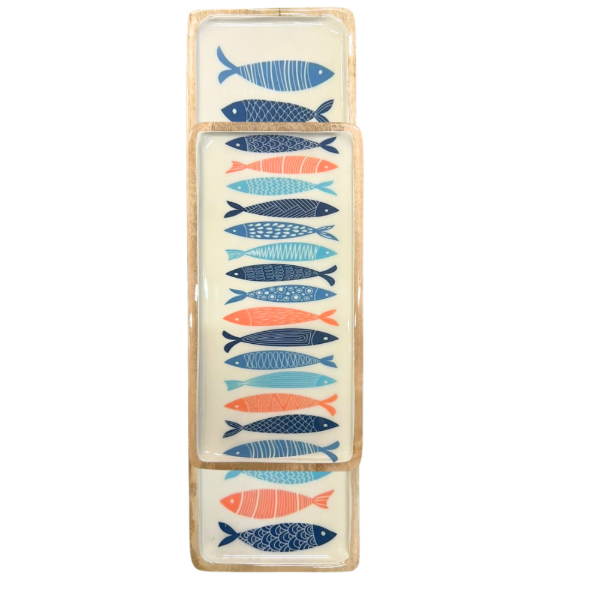 Plateau rectangulaire en manguier laqué