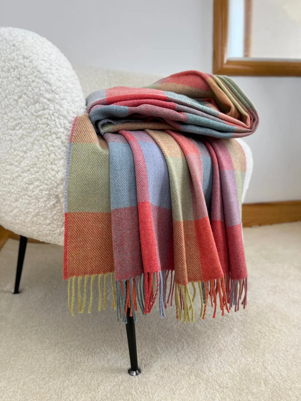 Lambswool Throw Starburst Check