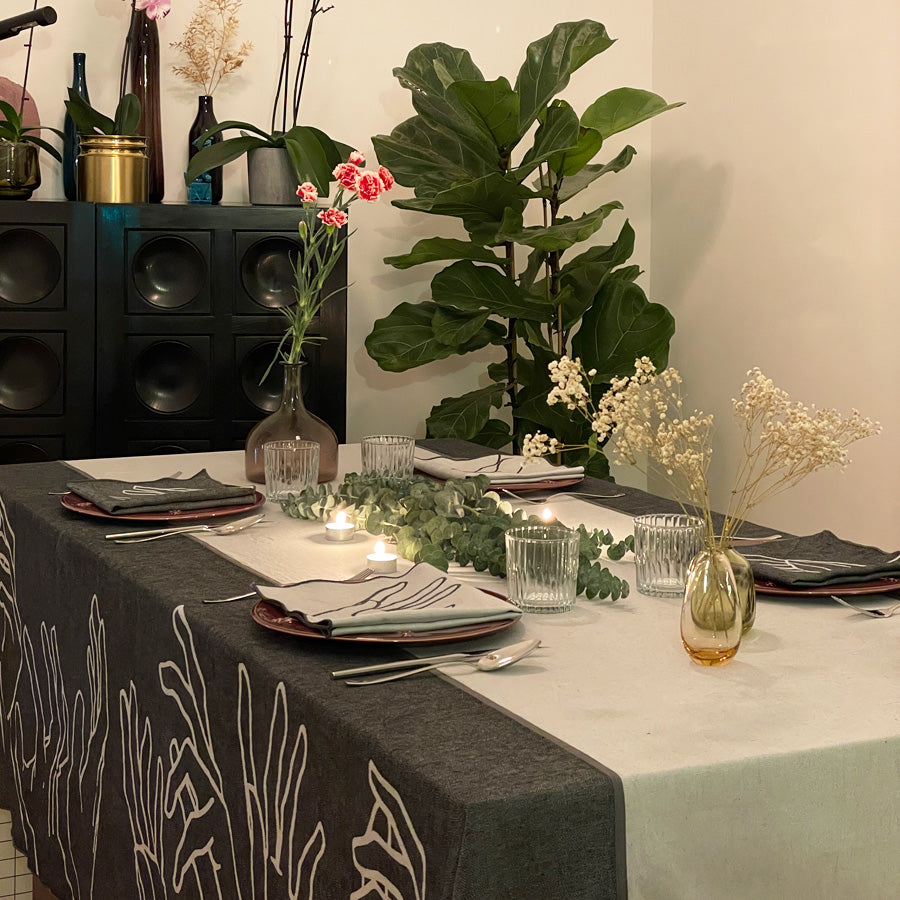 Nappe réversible en jacquard