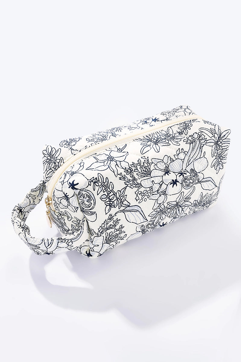 Trousse à maquillage Fleurs marines