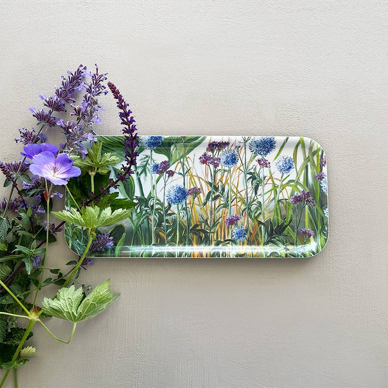Plateau rectangulaire &quot;HERBES FOLLES&quot; 32x15 cm