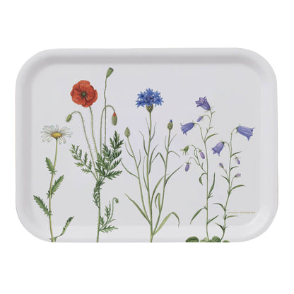 Plateau rectangulaire &quot;HAIE DE FLEURS&quot; 20x27cm