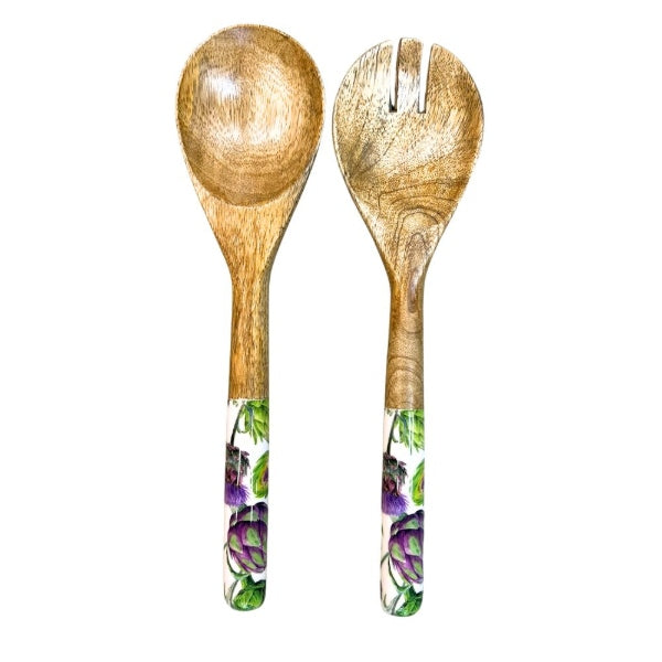 Couverts à salade (manguier/laque)