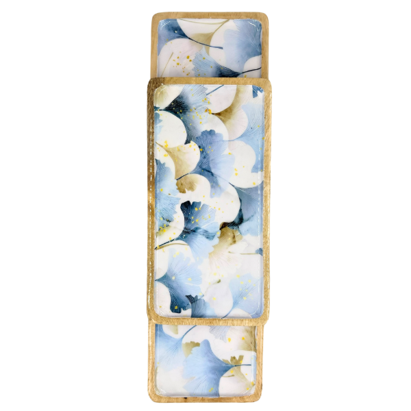 Plateau rectangulaire en manguier laqué