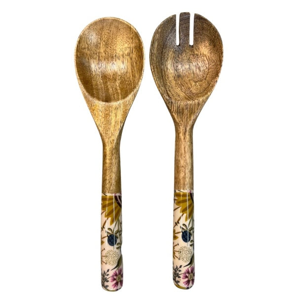 Couverts à salade (manguier/laque)