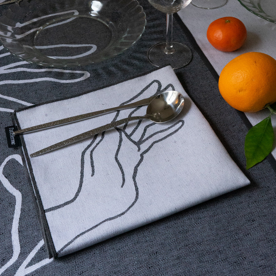 Serviette de table réversible en jacquard