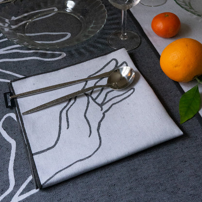 Serviette de table réversible en jacquard