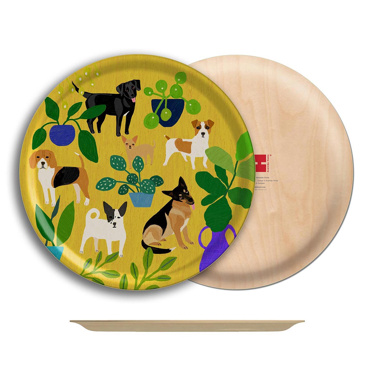 Plateau rond en bouleau 38 cm