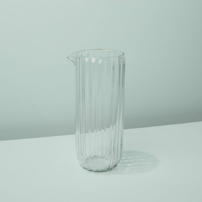 Carafe rainurée verre recyclé