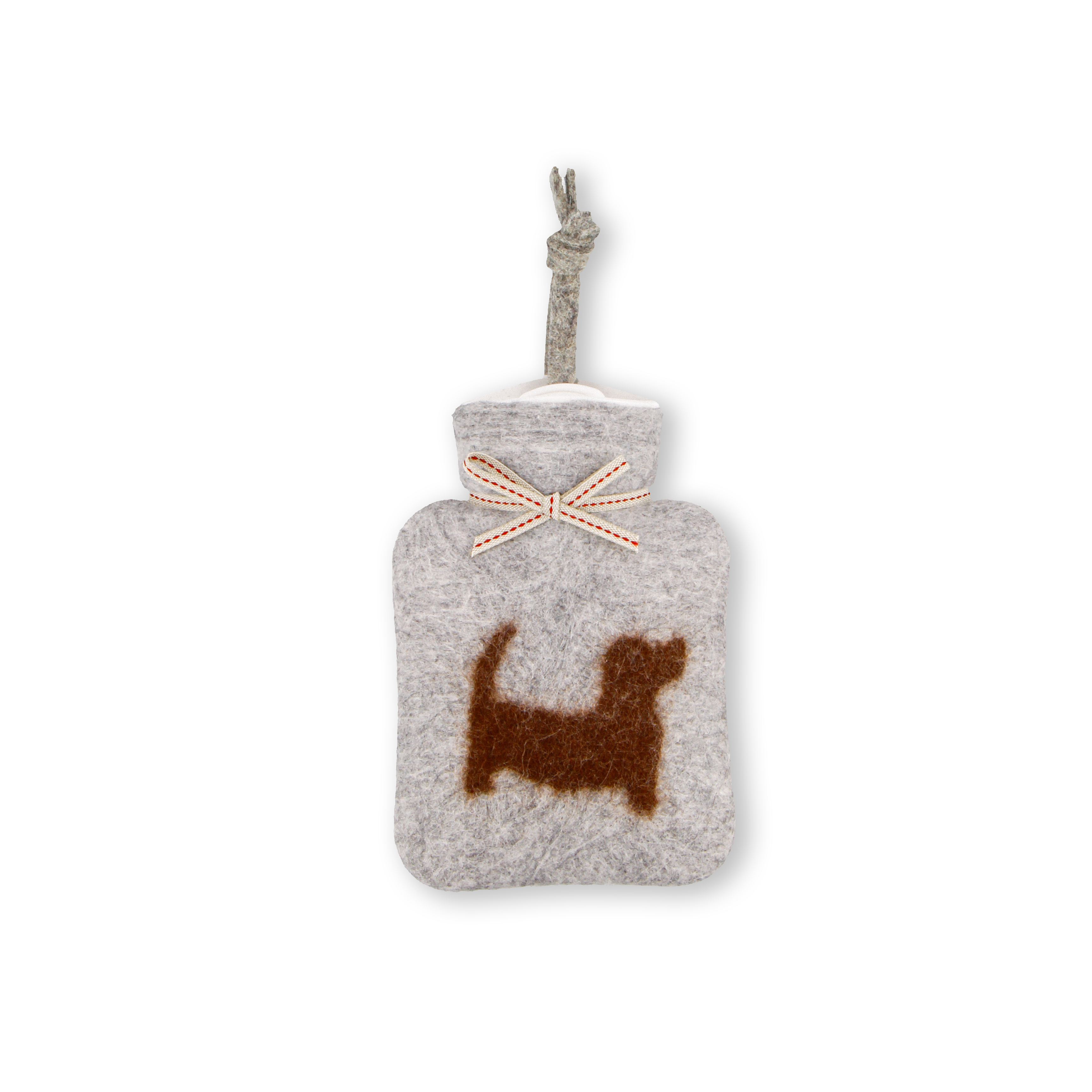 Handcrafted merino wool hot water bottle XS