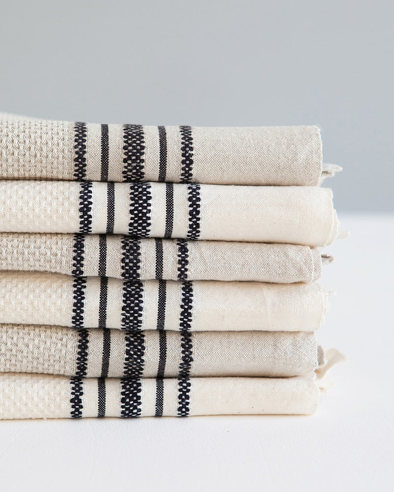 Huckaback cotton / linen tea towel