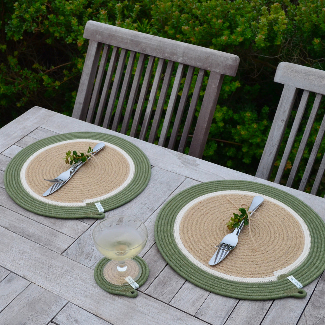Set de table rond en corde