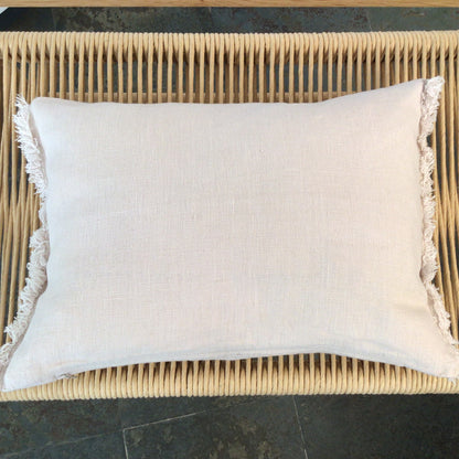 Fringed Linen Cushion