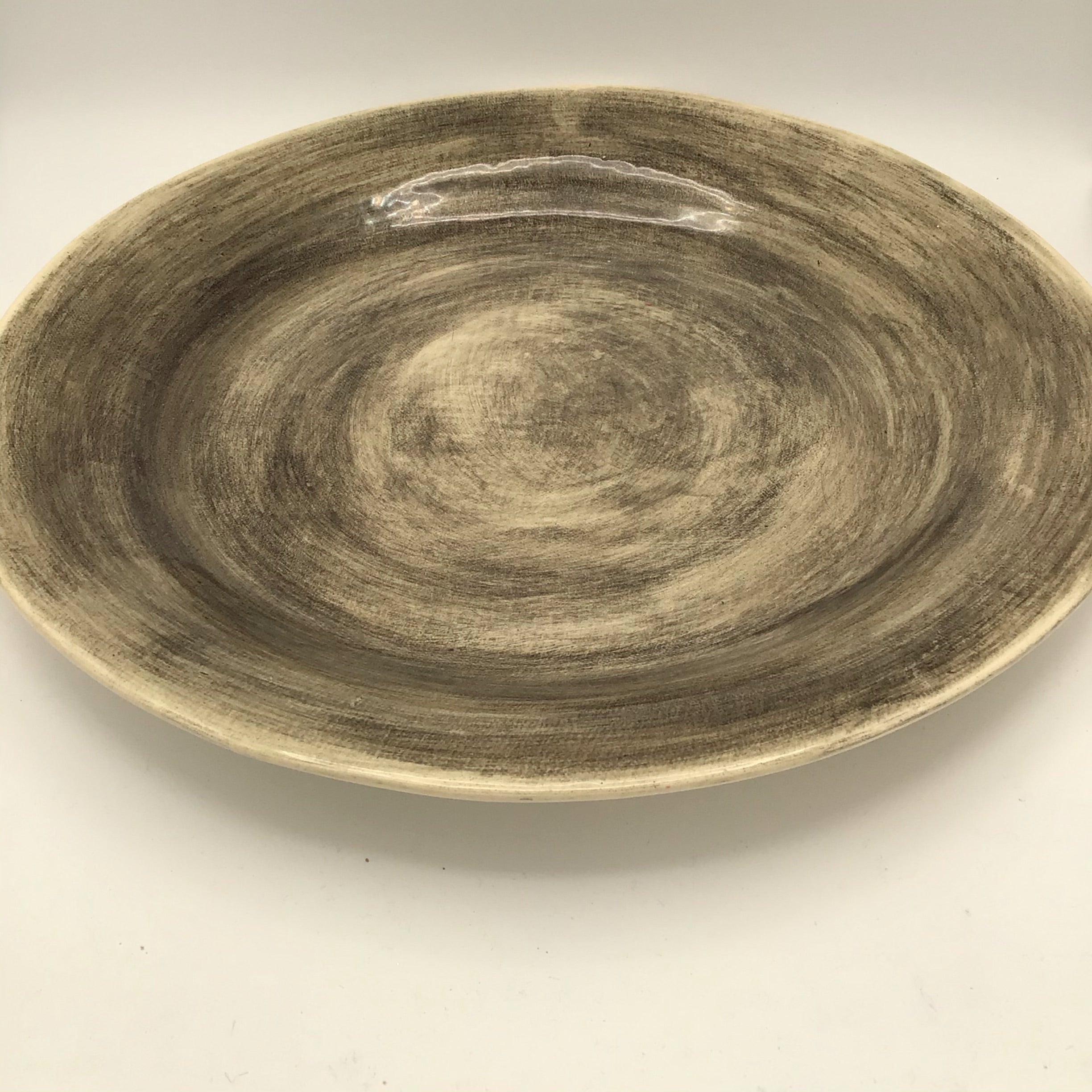 Round dish &quot;Mediterranean&quot; Plain Wash (L)